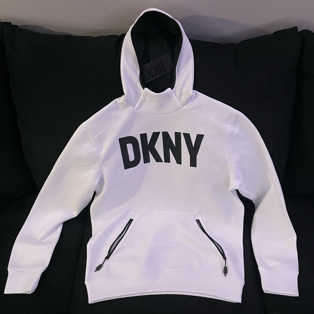 DKNY hoodie men white sz m